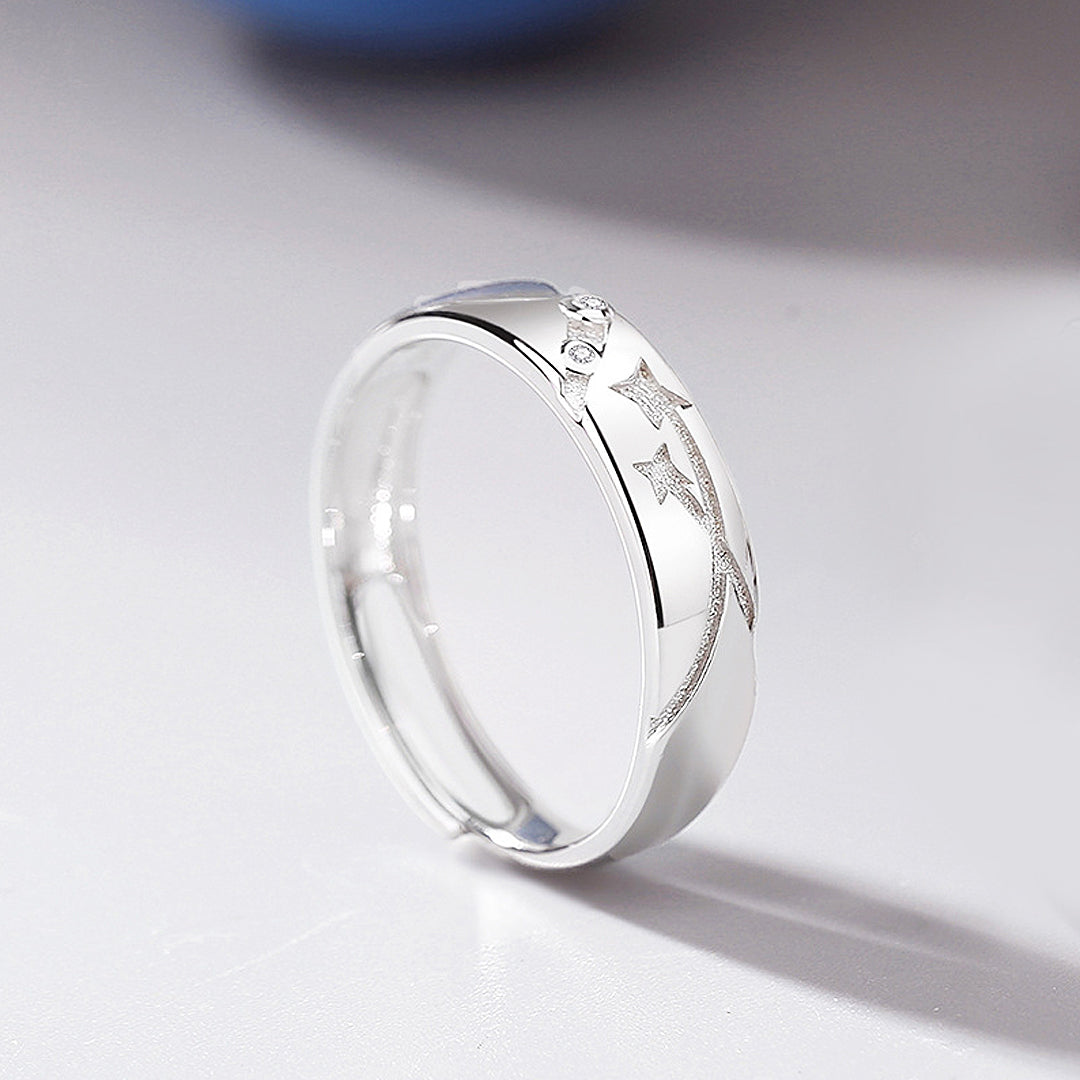 Eternal Stardust Couple Rings
